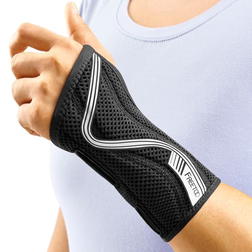 FREETOO Wrist Brace for Carpal TunnelNew UpgradeAnatomically shaped Adjustable Wrist Support Splint for Men and WomenHand Brace for Pain Relief TendinitisArthritisLeft HandSmall - Image 2