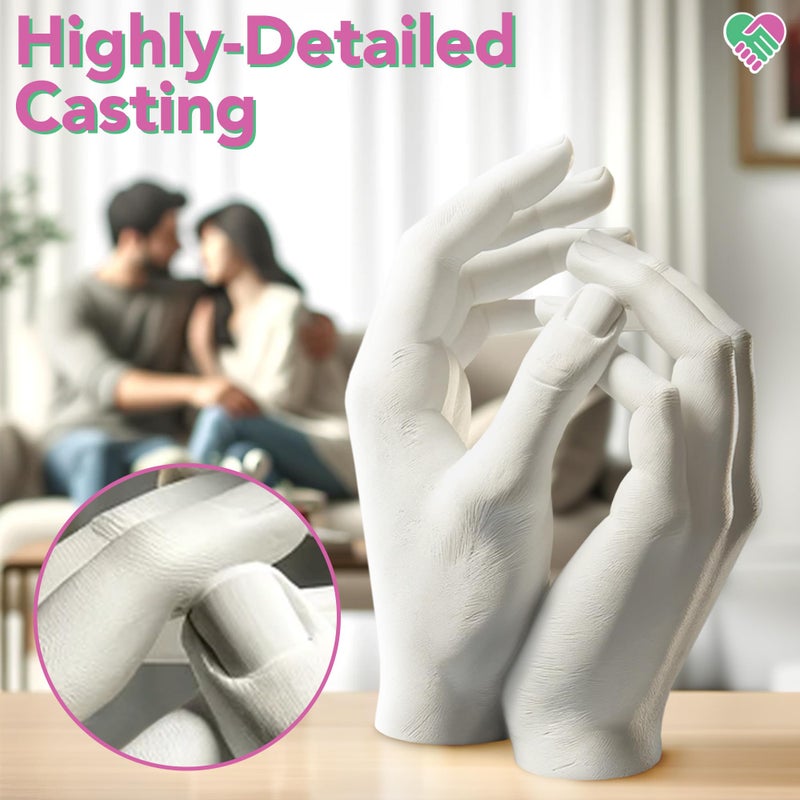 Luna Bean Hand Casting Kit - The Original Hand Mold Kit for Couples - Christmas Gifts for Women, Bridal Shower, Wedding, Engagement Gifts Her Him Anniversary Men Mom Wife Husband Boyfriend Girlfriend - Image 5