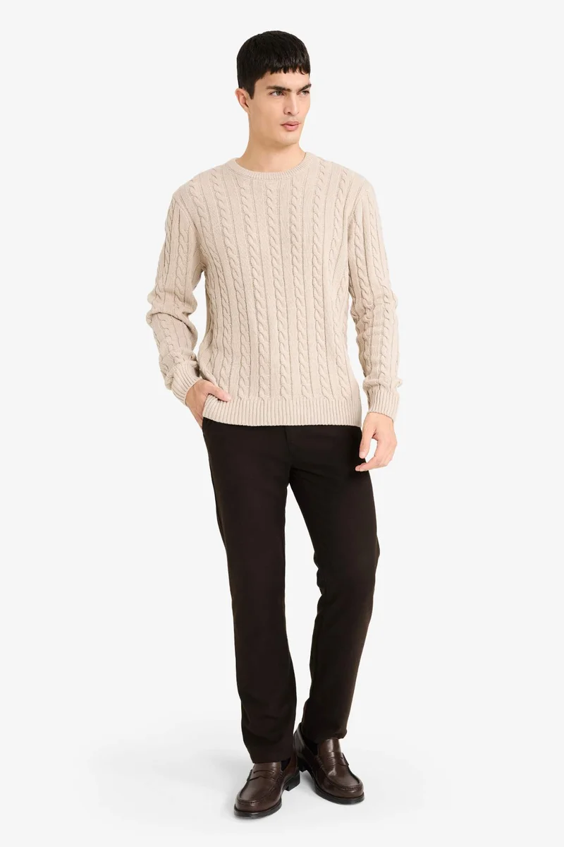 ديفاكتو Standard Fit Zipper Knitwear Pullover