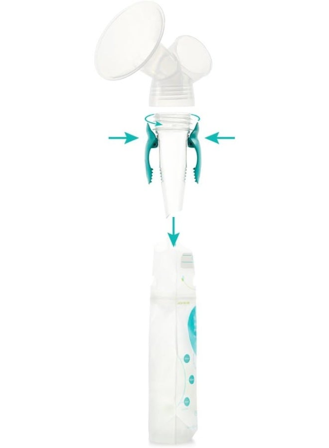 Evenflo Feeding Advanced Breast Milk Storage Bag Adapters for Breast Pumps (Pack of 2) - Image 4