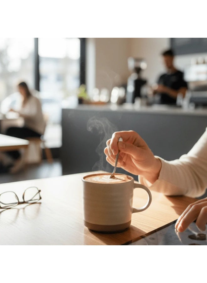 داني هوم كوب داني هوم من البورسلين الرمادي غير اللامع، سعة 490 مل – كوب كبير للقهوة والشاي، تصميم بسيط، كوب بورسلين متين، آمن للاستخدام في الميكروويف وغسالة الصحون - Image 2