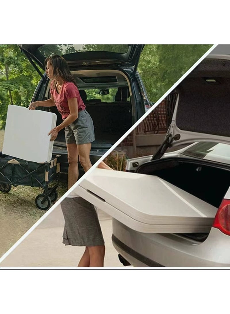 Home Time Foldable Table White 122x61x74cm - Image 3