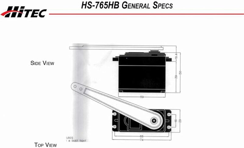 Hitec RCD ذراع الشراع HS-765HB العالمية HRC33765S سيرفو - Image 4