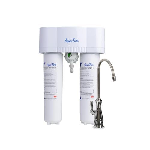 Aqua pure 3M Aqua-Pure DWS1000 Under Sink Water Filter System, Removes Lead, Microplastics, Asbestos, Mercury, Particulates, Contaminants, VOC's - Image 1