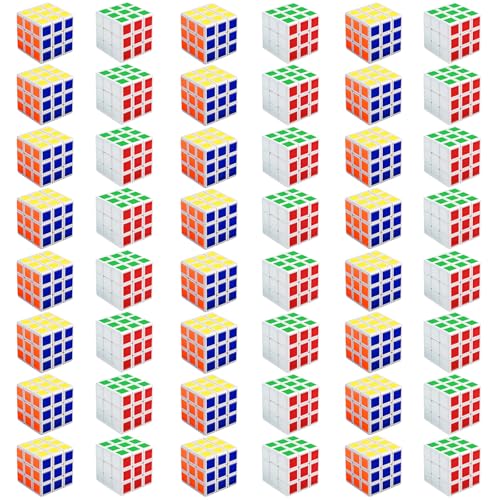 BLOOLILIES 48 Pack Mini Cubes Puzzle Box for Kids 118in 3x3 Magic Cube Brain Teasers for Boys Girls Classroom Rewards Easter Basket Stuffers Birthday Gift Goodie Bag Fillers - Image 1
