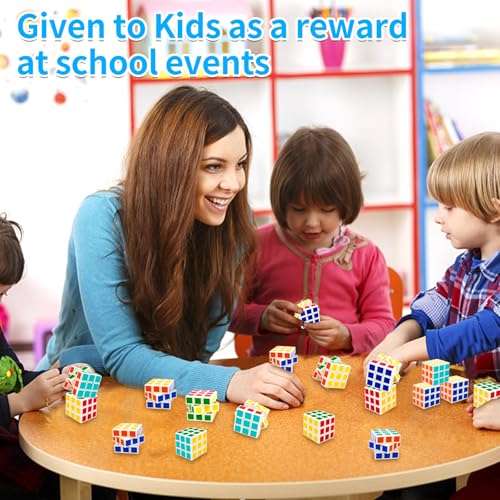 BLOOLILIES 48 Pack Mini Cubes Puzzle Box for Kids 118in 3x3 Magic Cube Brain Teasers for Boys Girls Classroom Rewards Easter Basket Stuffers Birthday Gift Goodie Bag Fillers - Image 5