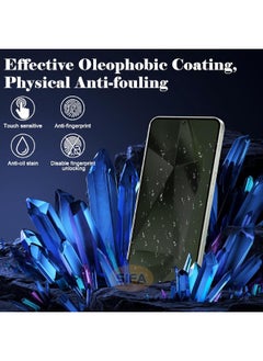 Glass [2+2 Pack] Samsung Galaxy S24 FE Privacy Screen Protector with Camera Lens Protector, Fingerprint Unlock Support, Touch Sensitive, Bubble Free 9H Hardness Anti-Scratch Screen Protector for Samsung S24 FE 5G 6.7 inch  - Image 2