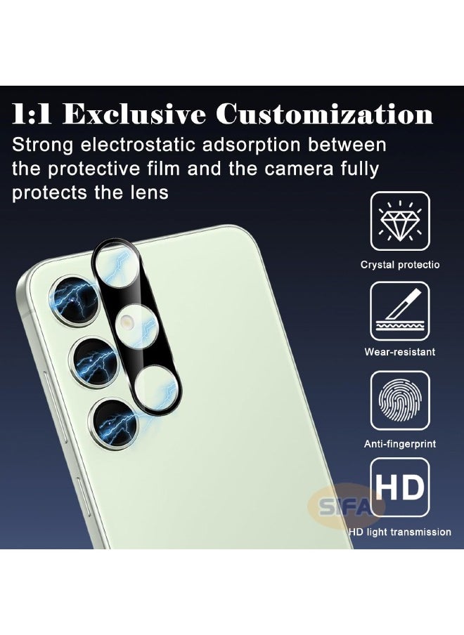 Glass [2+2 Pack] Samsung Galaxy S24 FE Privacy Screen Protector with Camera Lens Protector, Fingerprint Unlock Support, Touch Sensitive, Bubble Free 9H Hardness Anti-Scratch Screen Protector for Samsung S24 FE 5G 6.7 inch  - Image 3