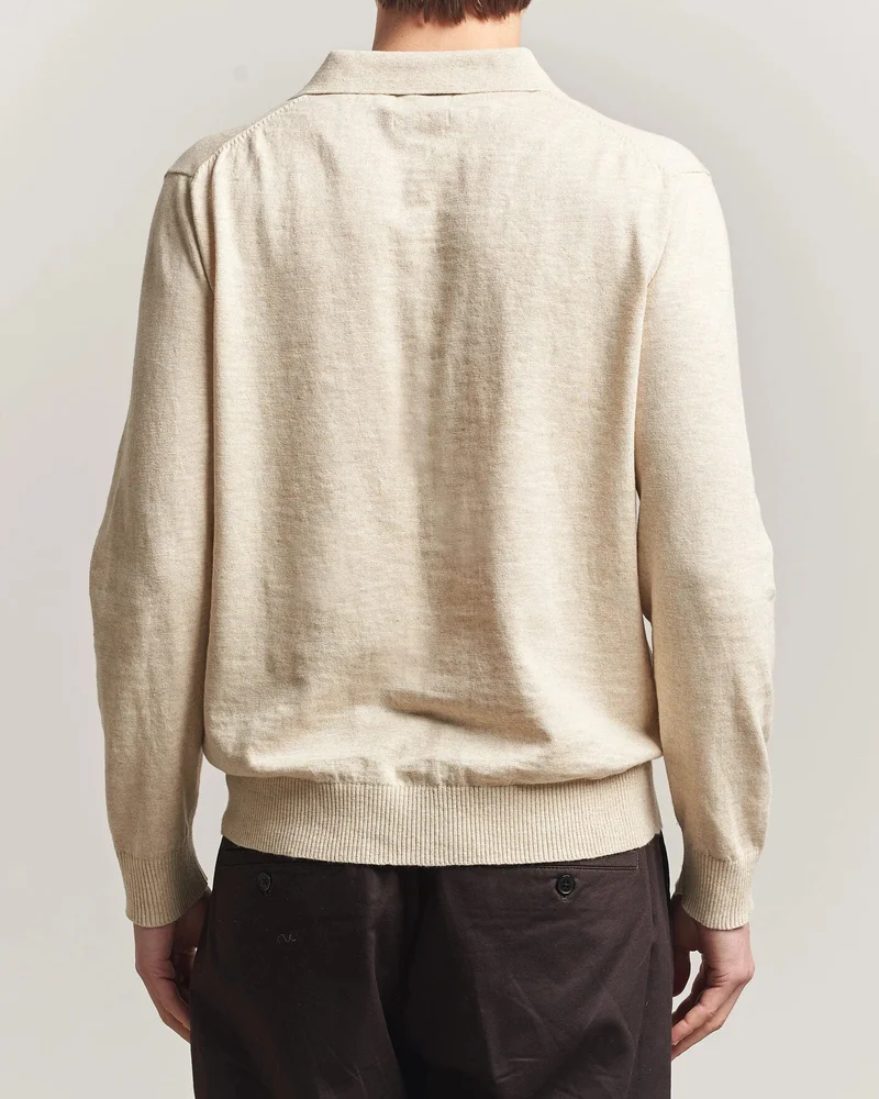 GANT  Slub Cotton Blend Polo Sweater for Men | Best Price UAE