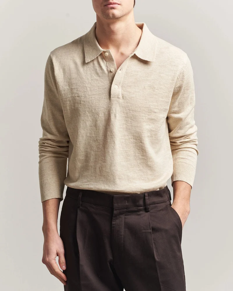 GANT  Slub Cotton Blend Polo Sweater for Men | Best Price UAE
