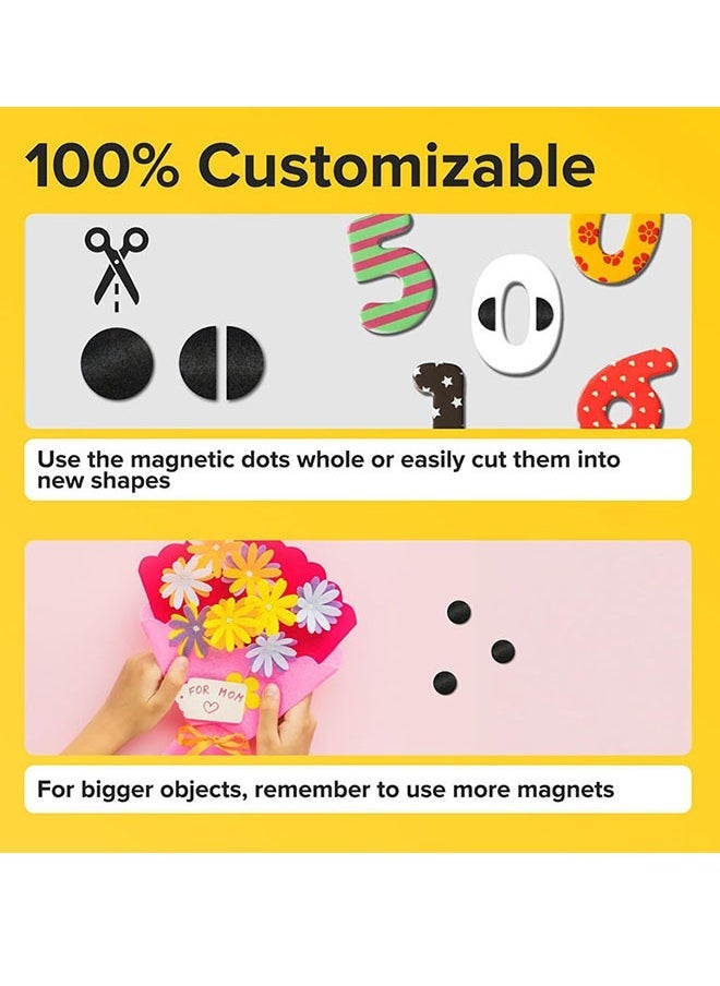 150 Pcs Round Magnets with Adhesive Backing Flexible Self Adhesive Magnets for Crafts Small Sticky Magnetic Dots for Hanging Light Objects DIY School Office Home - Image 4