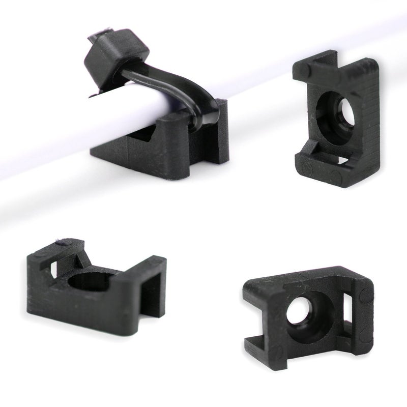 QualGear CM1-B-100-P Cable Tie Mount, Black - Image 2