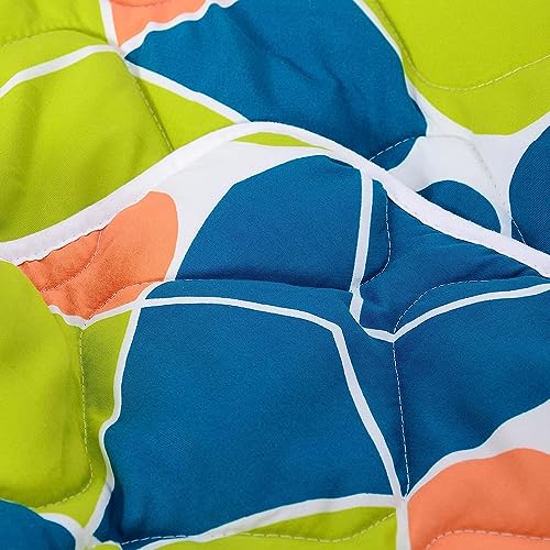 Divine Casa Reversible Microfiber Single Bed Comforter | 120 GSM Lightweight Quilt | Dual-Sided Cozy Blanket for All Seasons | Size 230 X 140 CM | Geometric | Sky Olive - Image 4