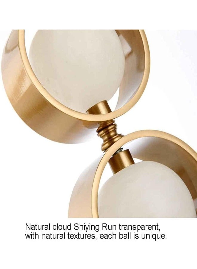 إيه تي إم مصباح طاولة ذهبي أنيق مع غطاء من القماش - مثالي لديكور غرفة المعيشة أو غرفة النوم - Image 4