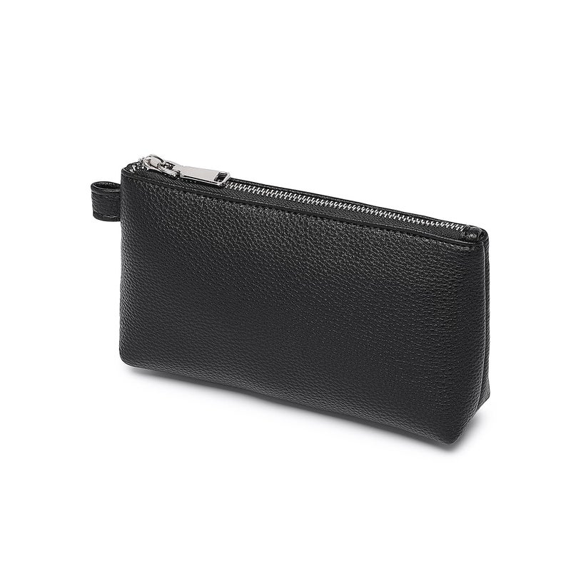 YONBEN PU Leather Makeup Simple and Convenient Handbag Small Exquisite Storage Bag (Pu/Black) - Image 1