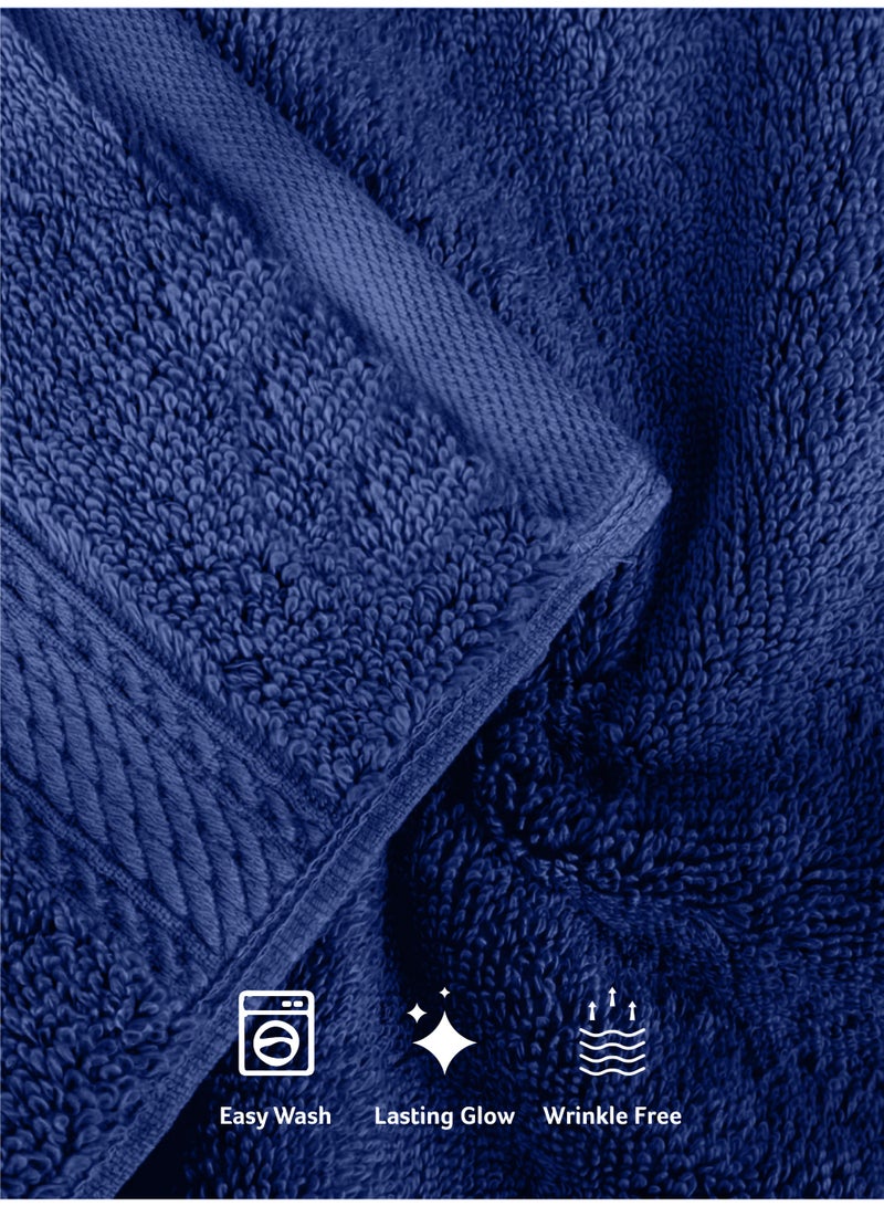 Cotton Home Premium Cotton Towel 30x30cm Face Towel 600 GSM Quick Dry Highly Absorbent Thick Bathroom SoftTowels for Bath And Spa Lightweight, Quick Dry and Durable Royal Blue - Image 5