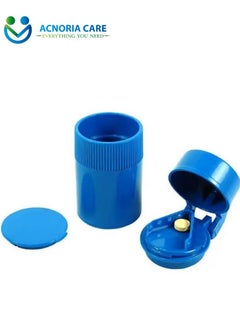 ACNORIA CARE Pill Case And Cutter For Vitamins And Nutritional Supplements Easily Stores And Cuts Pills In A Compact Design That Is Ideal For Travel And Transportation - Blue - From Acnorea Care  - Image 5