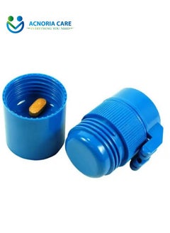 ACNORIA CARE Pill Case And Cutter For Vitamins And Nutritional Supplements Easily Stores And Cuts Pills In A Compact Design That Is Ideal For Travel And Transportation - Blue - From Acnorea Care  - Image 4