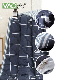 VAOdo Queen Size Quilt  Overall washable Soft Blanket  Washed Cotton Material Bed Quilt Soft and Breathable Lightweight for Spring Summer Autumn Air-conditioned Room Summer Quilt  - Image 3