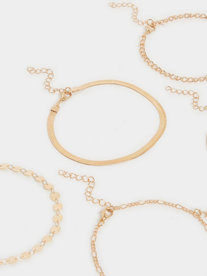 Styli Styli Set of 5 - Multi Design Anklet with Lobster Clasp  - Image 4