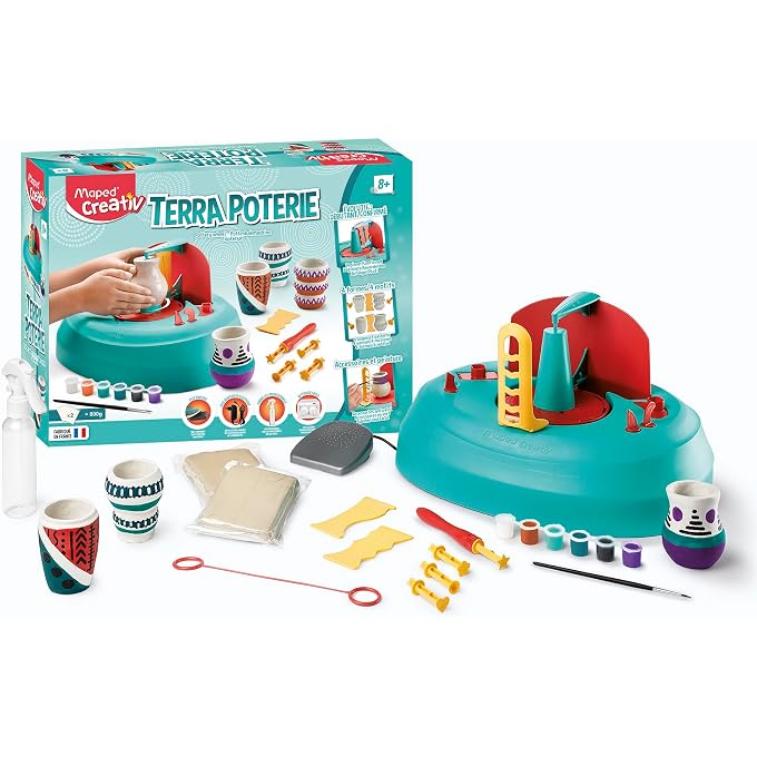 Maped HELLER JOUSTRA S.A. HERJ41200 POTERY JOUSTRA-Terra Pottery Set Aged 8 and Above. Beginner and Confirmed Creative Hobbies and Crafts Kit for Children, Multicolore - Image 3