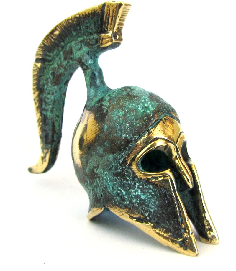 IconsGr Ancient Greek Bronze Museum Replica of Spartan Officer Helmet (387) - Image 1