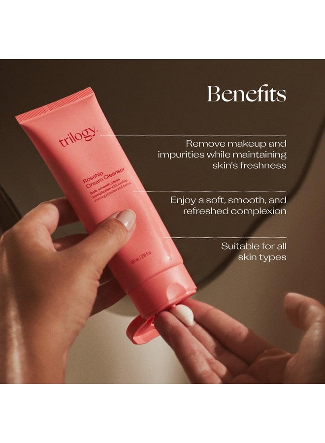 تريلوجي منظف كريمي بخلاصة ثمر الورد، تركيبة جديدة مع الصبار الشوكي، 3.38 أونصة سائلة - Image 3