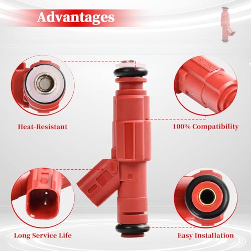 BIGREAT 0280156161 6PCS Fuel Injector Compatible with Jeep Grand Cherokee Laredo L6 99-04 Compatible with Dodge Dakota Ram 1500 2500 Van 00-03 Compatible with Mustang Mercury Mariner 99-04 - Image 3