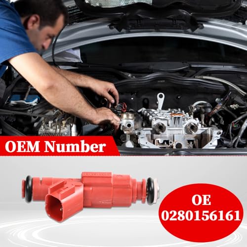 BIGREAT 0280156161 6PCS Fuel Injector Compatible with Jeep Grand Cherokee Laredo L6 99-04 Compatible with Dodge Dakota Ram 1500 2500 Van 00-03 Compatible with Mustang Mercury Mariner 99-04 - Image 5