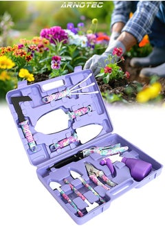 ARNOTEC Gardening Tool Set, Garden Tool Kit, 10 Pcs Heavy Duty Garden Tools, Flower Gardening Hand Tools for Garden Lovers, Stainless Steel Tool Kit Including  - Image 1