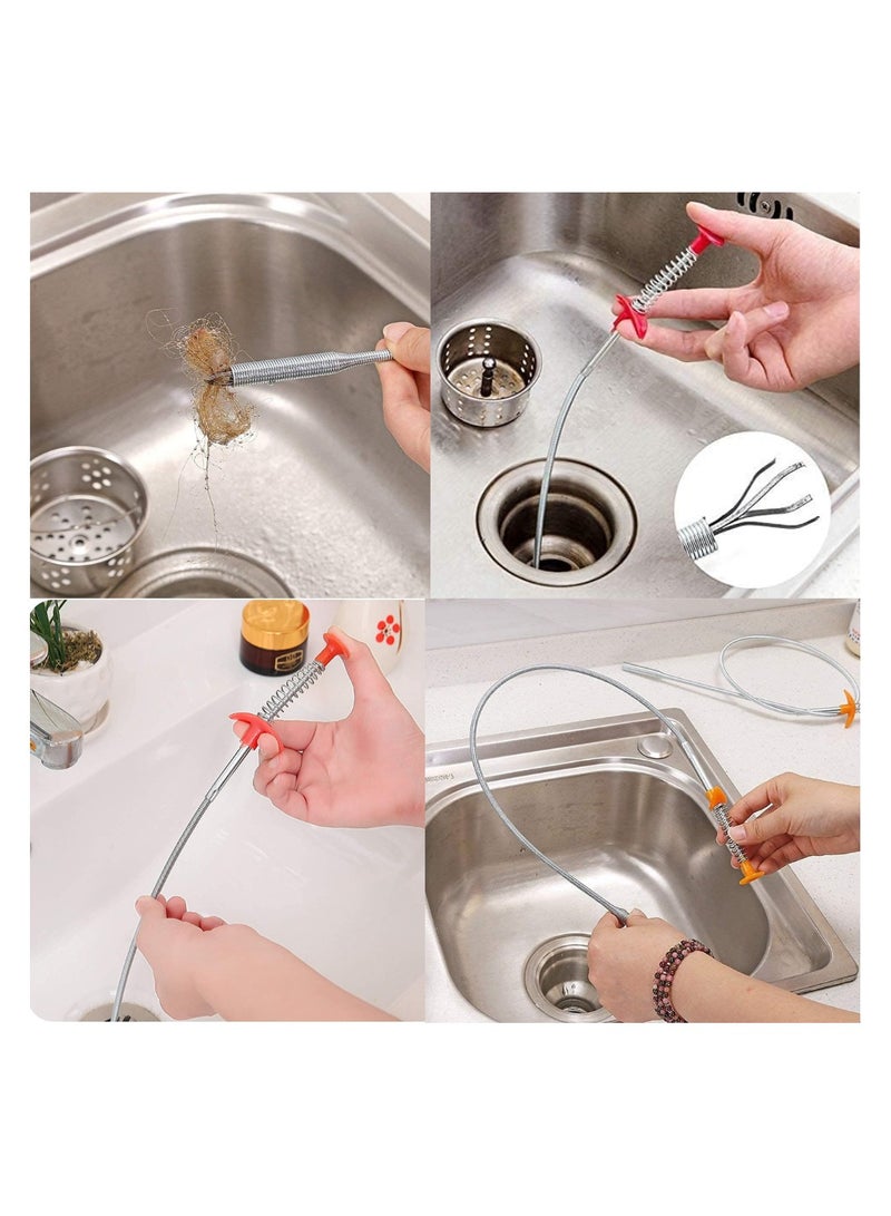 AMM Hair Drain Clog Remover Multifunctional Cleaning Claw Sink Dredge Drain Clog Remover Cleaning Tool for Bathroom Tub Sink Toilet Sewer Kitchen - Image 2