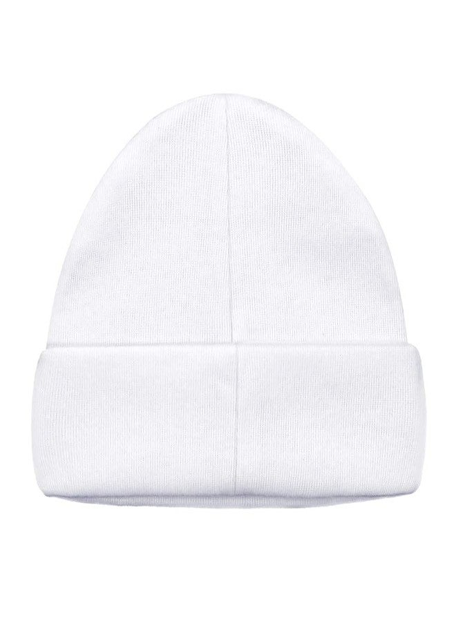 ESTAMICO Baby Boys Girls Christening Hat with Embroidered Cross Newborn Infant Beanie Hat Baptism Gifts, 3-6 Months - Image 2