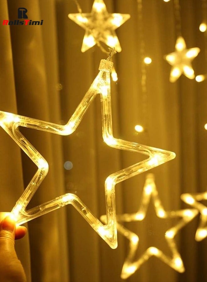 RollsTimi  Big and Small Star Light String, Warm White - Image 1