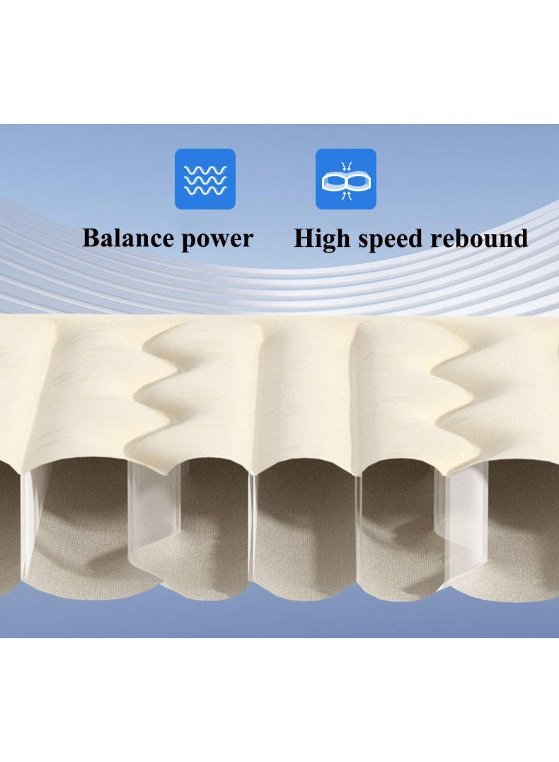 Back Seat Travel Inflatable Car Air Mattress  - Premium Portable Sleep Bed with 2 Pillows & Supportive Base for SUV, Sedan & Camping - Beige/Cream - Image 3