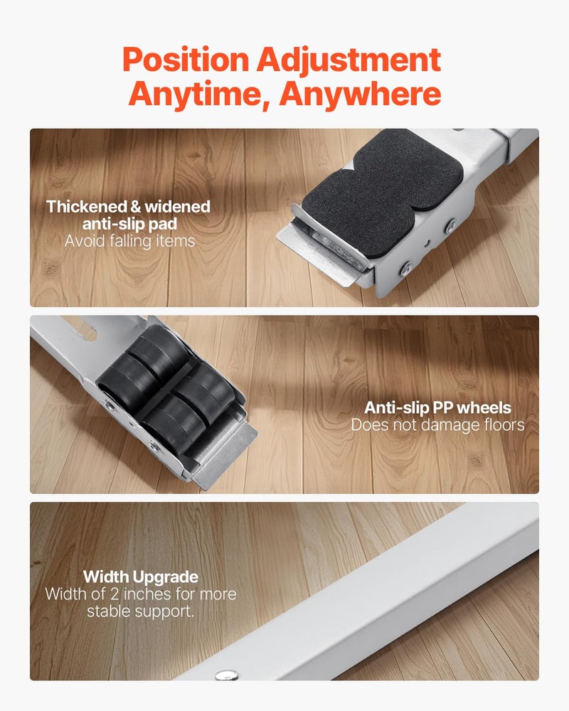 VEVOR Appliance Rollers, White - Image 4