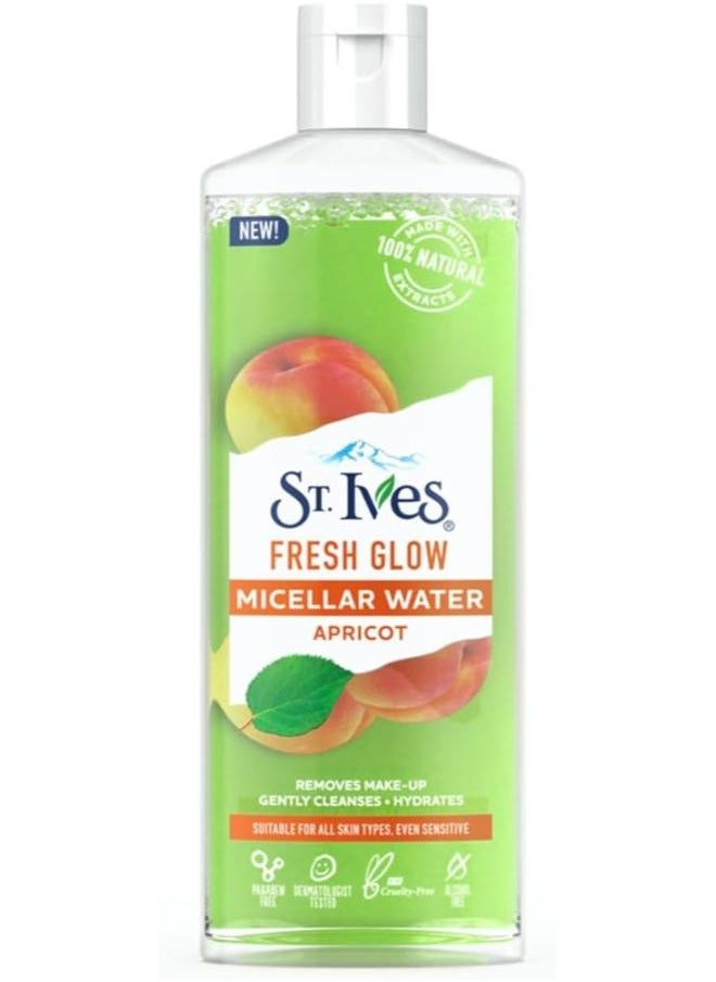ST. Ives Glow 3-in-1 Micellar Water with 100% Natural Apricot Extracts Gentle Cleanser Toner & Makeup Remover 400 ml  - Image 2