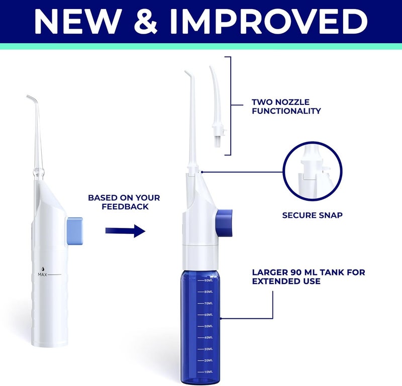 ORAVIX جهاز ORAVIX اليدوي لتنظيف الأسنان بالماء مزيل حصى اللوزتين جهاز ري الأسنان الناعم مزيل الفلوس الصغير منظف اللوزتين للسفر لتنظيف الأسنان في الفضاء أورالي - Image 3