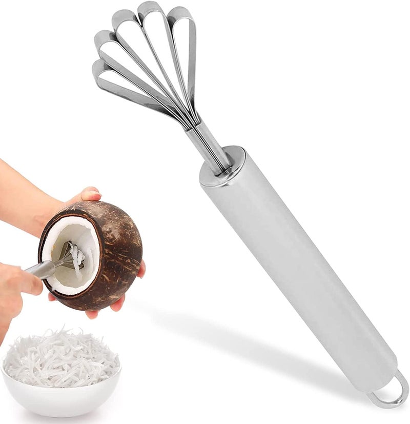 TASKHOUSE Stainless Steel Coconut Peeler Meat Slicer Scraper Fish Scales Removal Fruit Vegetable Multi Purpose Grater (Pack of 1) - Image 1