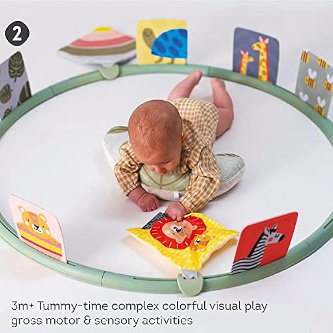TUMMY TIME SUPPORT FOR NEWBORNS & BABIES, DEVELOPMENTAL ACTIVITY CENTER WITH DETACHABLE CUSHION & TOYS ENCOURAGE BABYS SENSES DEVELOPMENT, FINE & GROSS MOTOR SKILLS & EYE-HAND COORDINATION - Image 5