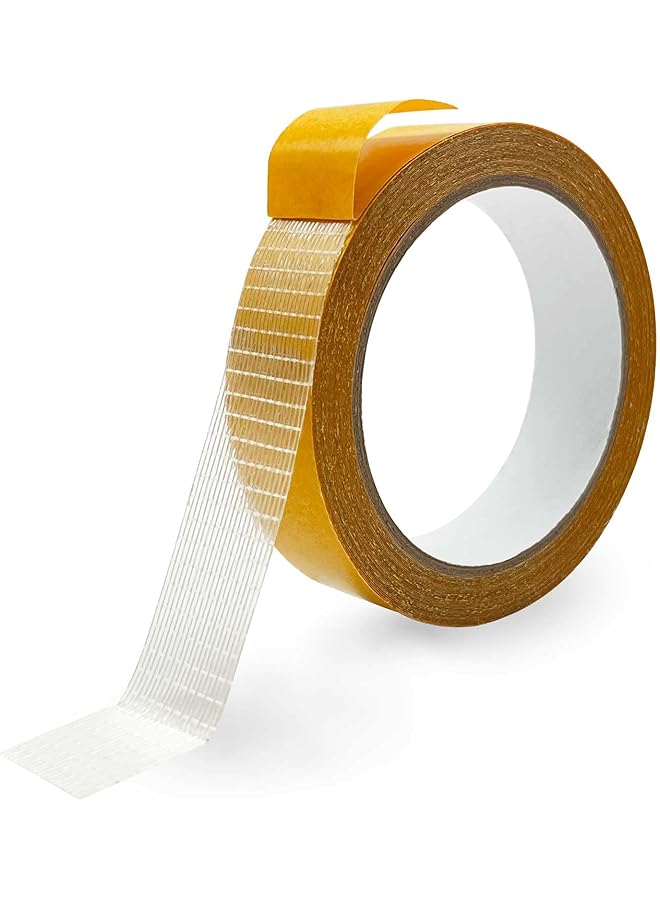 PROMASS promass Fabric Tape Multifunctional Double Sided Tape,Clear Tape for Clothes,Double Stick Carpet Tape Heavy Duty 1inchx33FT10m High Stickness Strong 2 Sided Tape  - Image 1
