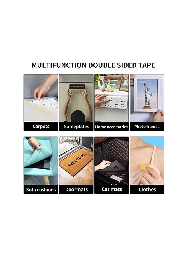 PROMASS promass Fabric Tape Multifunctional Double Sided Tape,Clear Tape for Clothes,Double Stick Carpet Tape Heavy Duty 1inchx33FT10m High Stickness Strong 2 Sided Tape  - Image 4