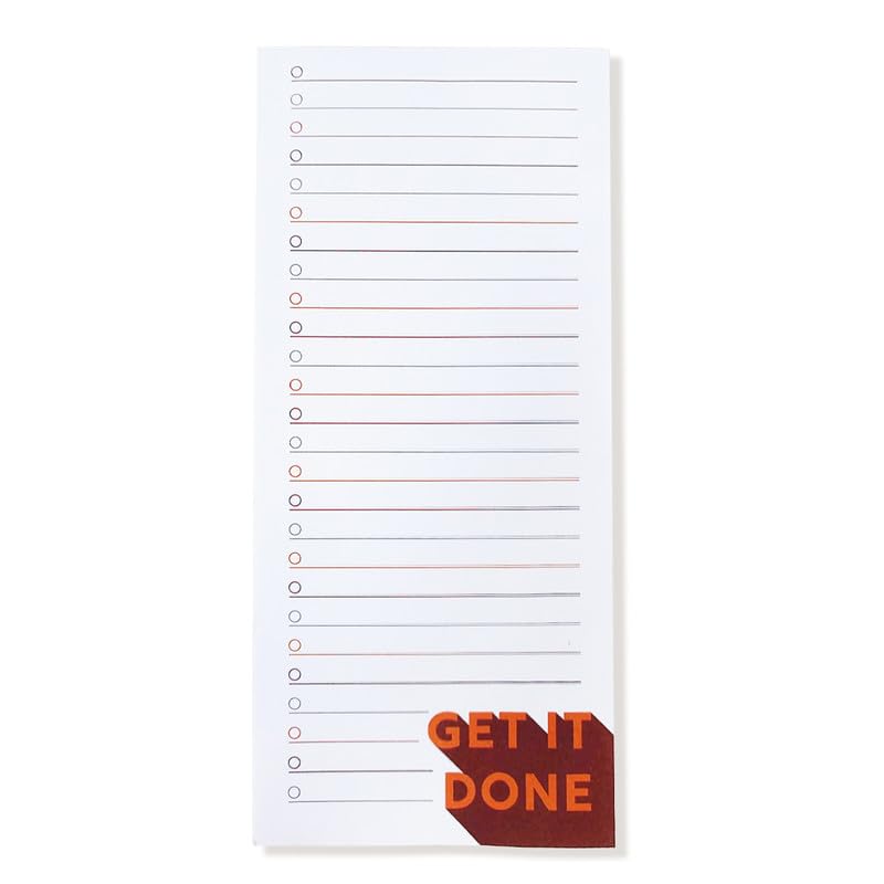 NUOVI Get It Done Magnetic Memo Pad | 60 Tear Off Sheet & Magnet Back | Ideal Memo Pad for Fridge, Locker & File Cabinet - Image 1