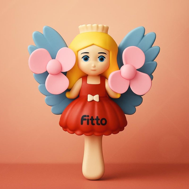 Fitto Bubble Stick with Double Fan Princess Design - 4pcs pack, Kids Party Decor, Birthday Favor, Fairy Tale Themed - Image 3