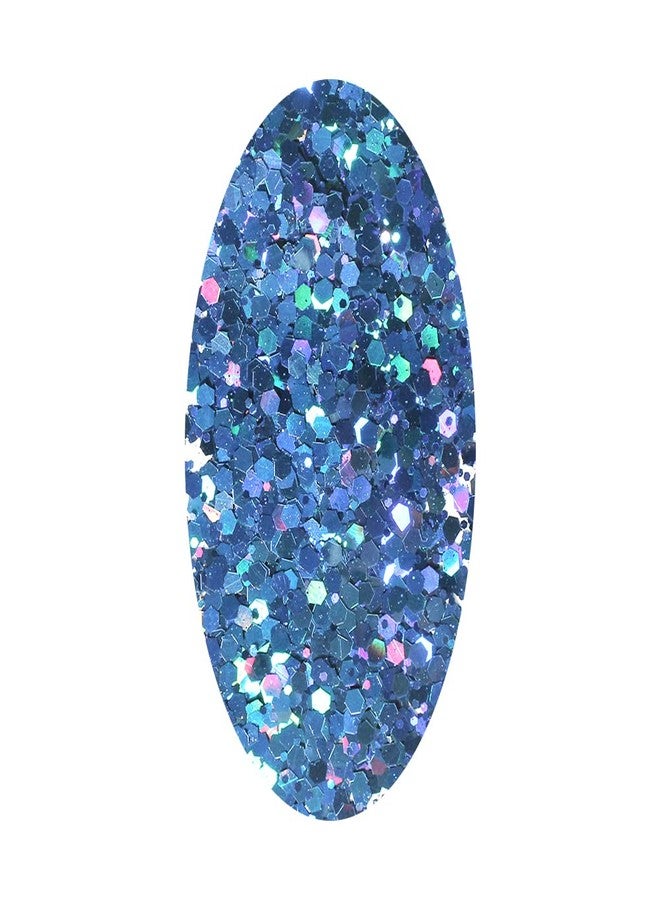 Estanoite 100g Holographic Chunky Glitter, Craft Glitters for Arts & Crafts, Cosmetic Chunky Mixed Glitter, Body Glitter for Makeup, Face, Hair, Lips, Nails, Festival (Galaxy Blue) - Image 2