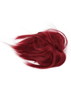 Sonew Messy Bun Hair Piece 4 Colors Women Girls Updo Synthetic Hair Scrunchies Messy Bun Hair Wig With Band(Red)  - Image 4