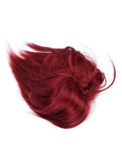 Sonew Messy Bun Hair Piece 4 Colors Women Girls Updo Synthetic Hair Scrunchies Messy Bun Hair Wig With Band(Red)  - Image 3