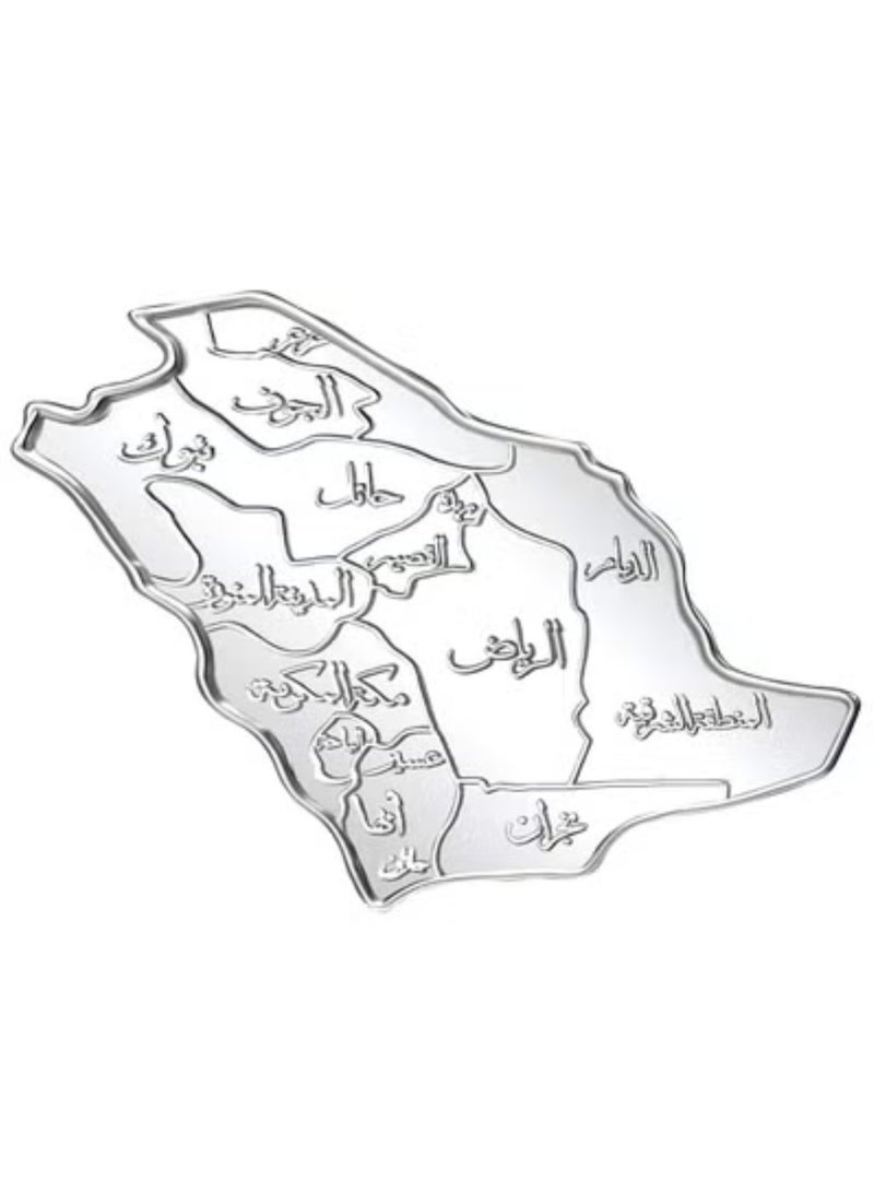 بي تي سي 100جم سبيكه خريطة فضه - الممكلة العربية السعودية - Image 2