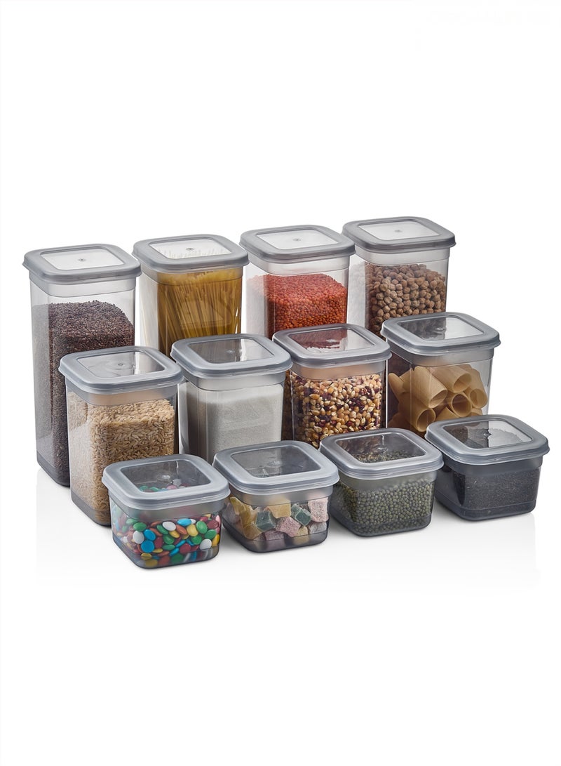 ORGANiZERS Set of 12 Airtight Food Storage Containers Plastic Storage with Secure Lid - Image 1