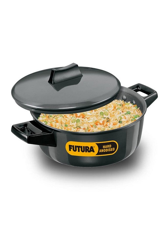 Hawkins Futura 2 Litre Cook n Serve Bowl, Hard Anodised Saucepan with Hard Anodised Lid, Sauce Pan for Cooking and Serving, Black (ACB20), Aluminium - Image 1