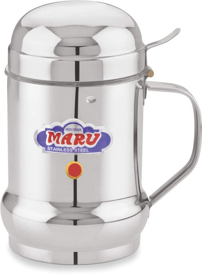 MARU Stainless Steel Oil dispensers for kitchen - Durable Oil container for kitchen with Handle, Ideal for Cooking Perfect Oil Dispenser for Daily Use (1000ML) - Image 2
